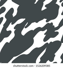  Animal skin seamless pattern.  Black and white texture.