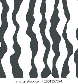 Animal skin seamless pattern. Black and white texture.