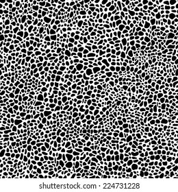 Animal skin seamless pattern. Black spots. Abstract background