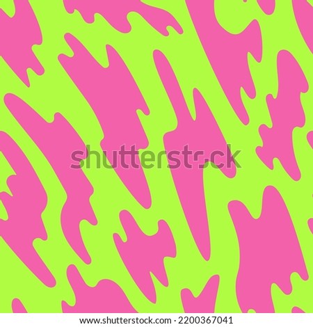 Animal skin seamless pattern in neon colors. Vector abstract background. Liquid shapes. Perfect for textile, fabric, wrapping paper. 90s, 00s aesthetic. 