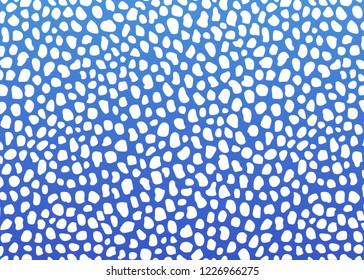 Animal skin, speckled background, texture, wallpaper. White dots on blue background.