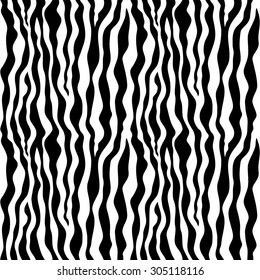 Animal skin. Stripe pattern. Vector seamless.