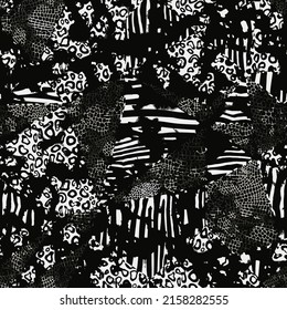 Animal skin tiger ,and cheetah,lepard in safari mood in the wave way seamless pattern in vector , Design for fashion ,fabric, web, wallpaper , wrapping , and all graphic type white background color