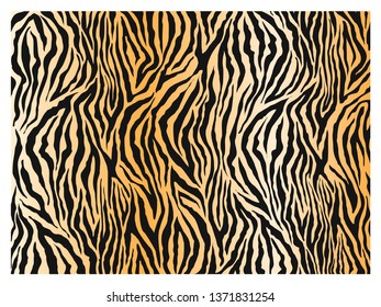 Animal skin, tiger stripes, abstract pattern, line background, zebra print, fabric. Amazing hand drawn vector illustration. Vector