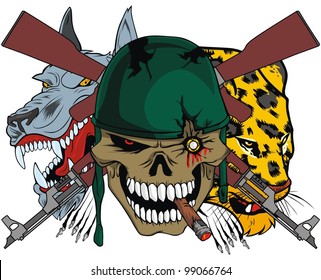 animal and skull