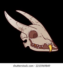 Animal Skull With A Golden Tooth