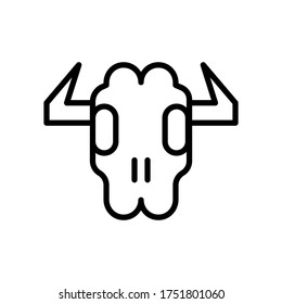 Animal Skull icon. Simple line, outline vector elements of wilderness icons for ui and ux, website or mobile application