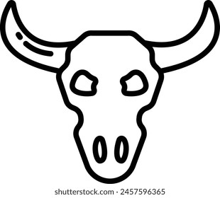 Animal Skull outline icon vector illustration