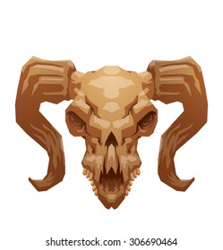 Animal skull, sheep, vector