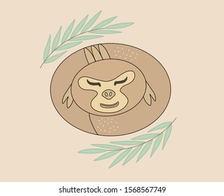 animal sloth sleeping in the sheets
