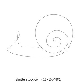 Animal snail drawing vector illustration