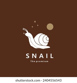 animal snail natural logo vector icon silhouette retro hipster