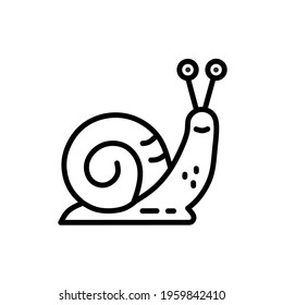 animal snail outline pattern vector illustration