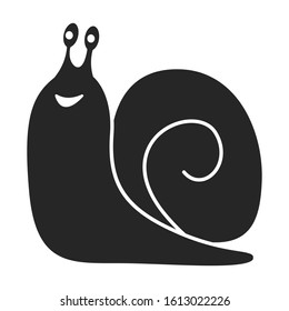 Animal snail vector icon.Black vector icon isolated on white background animal snail.