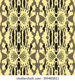 Animal snake abstract print seamless vector design can be used as interior pattern or clothes pattern.