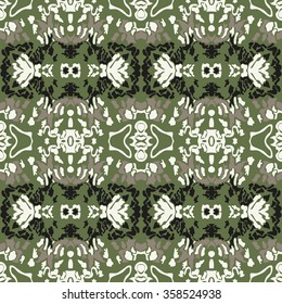 Animal snake alligator abstract print seamless vector design can be used as interior pattern or clothes pattern.