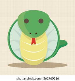 animal snake cartoon theme elements