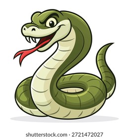 Estilo de Vector de dibujos animados de serpiente animal
