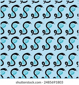 Animal Snake Dna Pattern Design vector style flat design, for your background, design, and etc