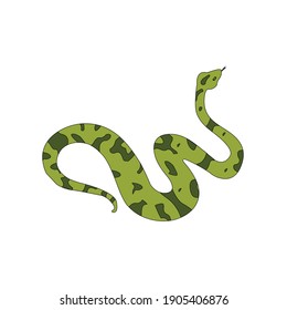 animal snake fill line icon vector illustration