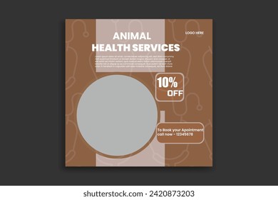 Animal Social media post, animal banner design