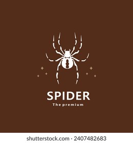 animal spider natural logo vector icon silhouette retro hipster
