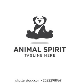 Animal Spirit logo dog meditation meditating funny