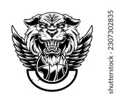 ANIMAL SPORT BALL CLUB VECTOR BLACK AND WHITE