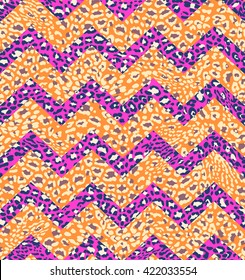 animal spots mix zigzag ~ seamless background