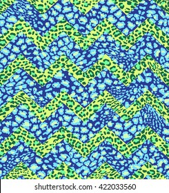 animal spots mix zigzag ~ seamless background