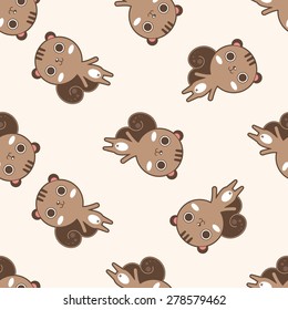 animal squirrel cartoon, cartoon seamless pattern background