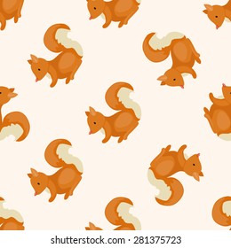animal squirrel cartoon , cartoon seamless pattern background