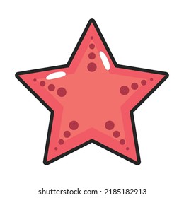 animal starfish cartoon icon isolated