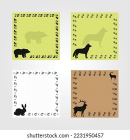 Animal steps notepad, sticky notes set with different colors part-3