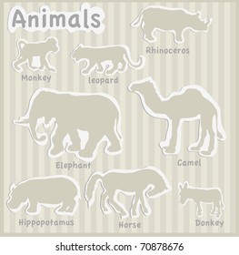 Animal stikers set