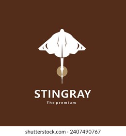 animal stingray natural logo vector icon silhouette retro hipster