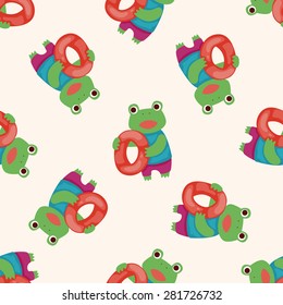 animal summer cartoon , cartoon seamless pattern background