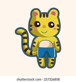 animal summer cartoon theme elements