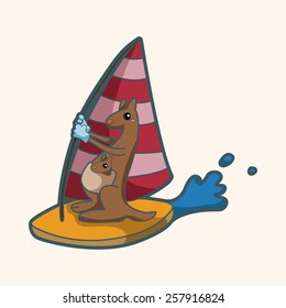animal summer cartoon theme elements
