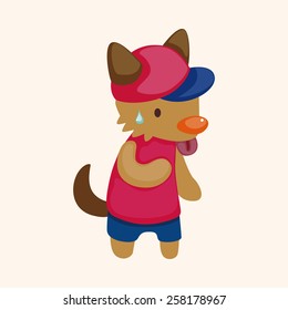 animal summer cartoon theme elements