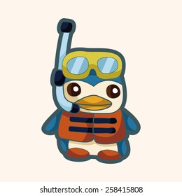animal summer cartoon theme elements