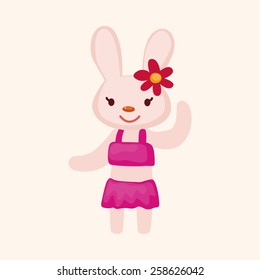 animal summer cartoon theme elements