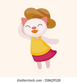 animal summer cartoon theme elements