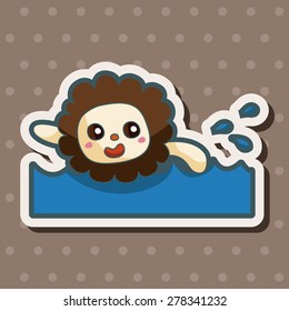 animal summer cartoon theme elements