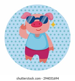 animal summer cartoon theme elements
