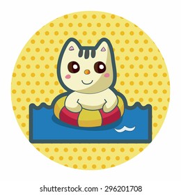 animal summer cartoon theme elements