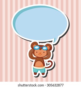 animal summer cartoon theme elements