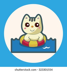 animal summer cartoon theme elements