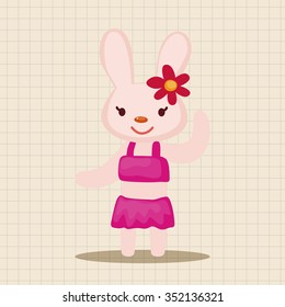 animal summer cartoon theme elements
