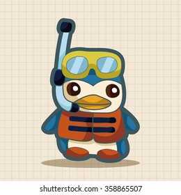 animal summer cartoon theme elements